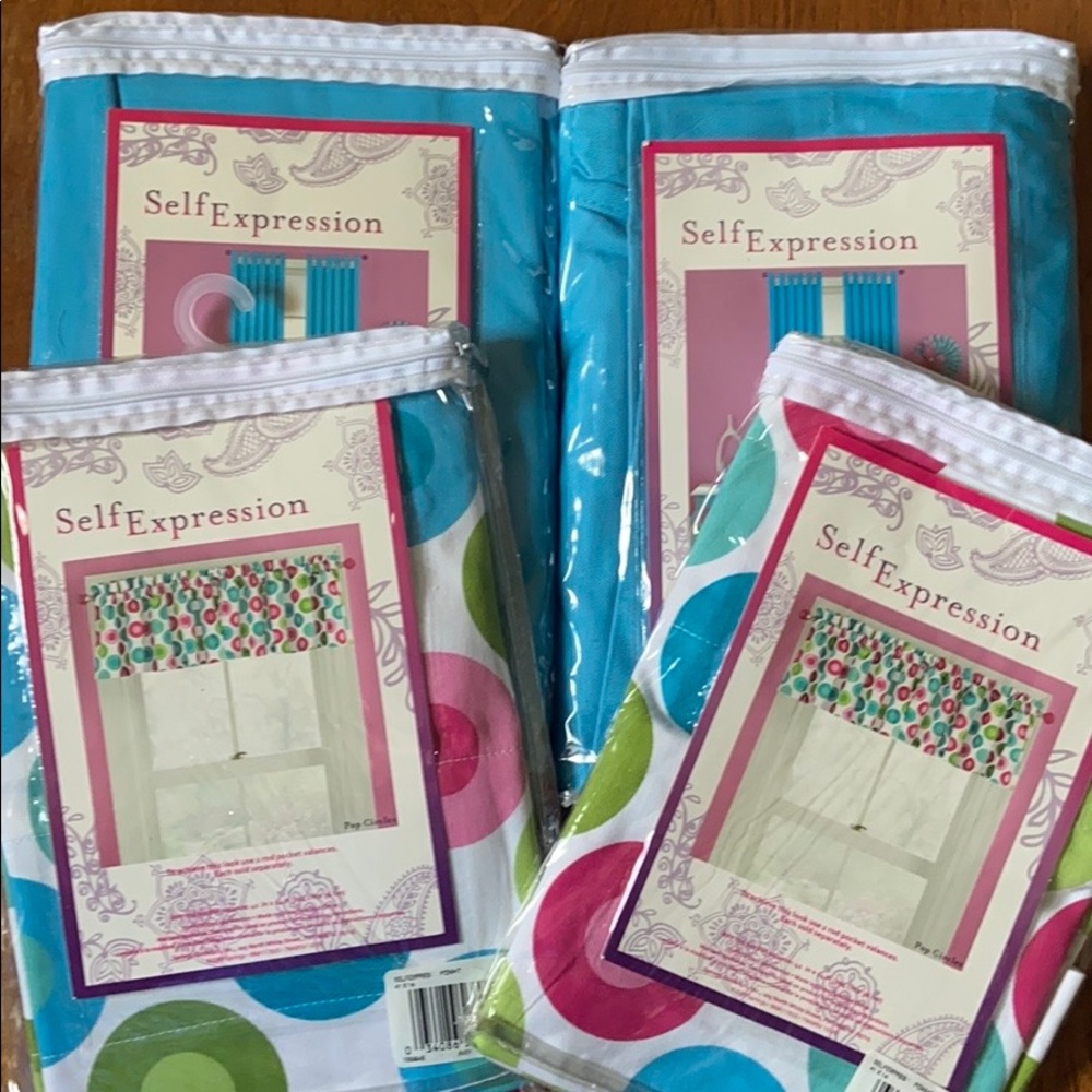 NWT Self Expression curtains and valences